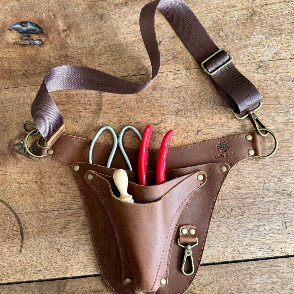 The Artisan Leather Gardener’s Belt | Full-Grain Tool Holster