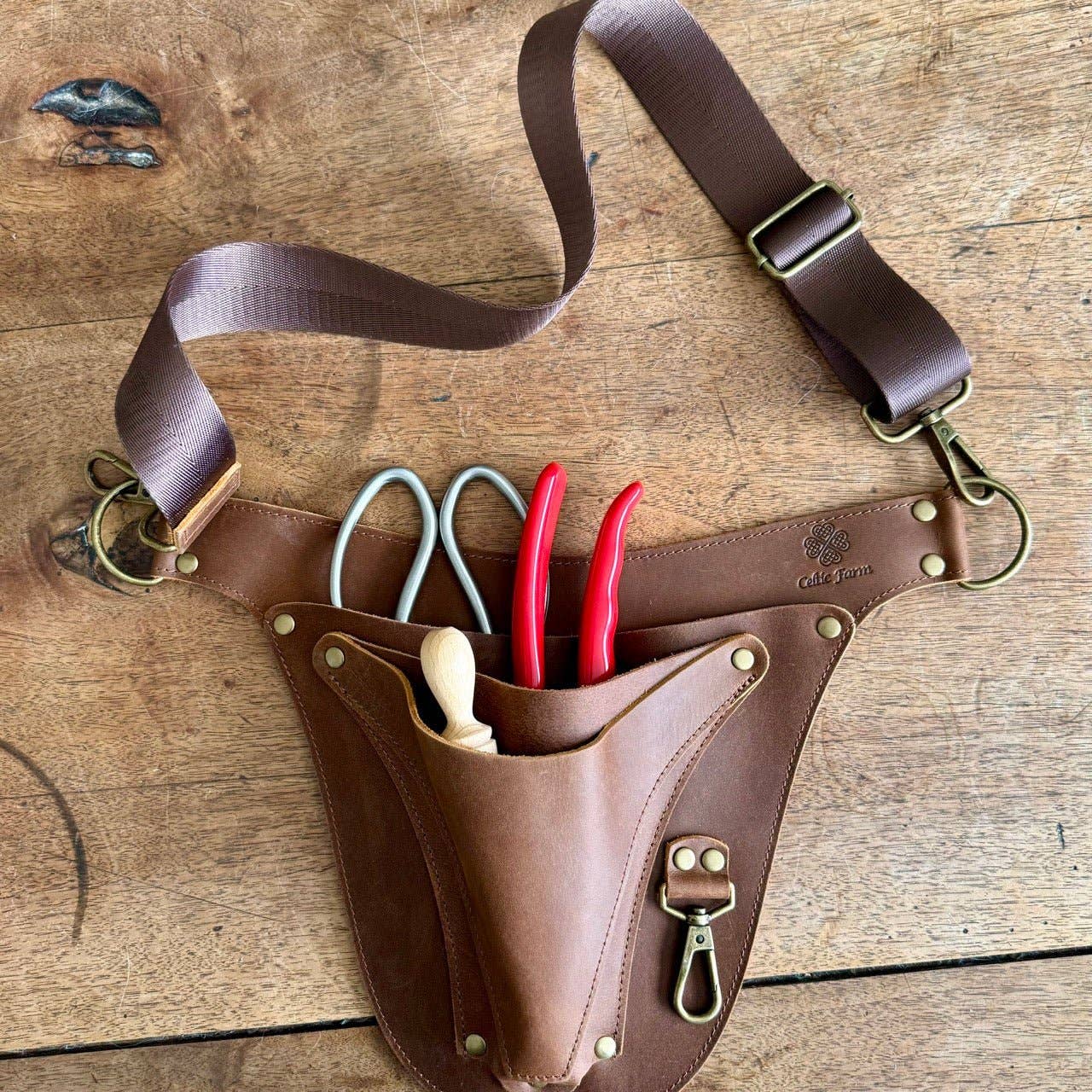 The Artisan Leather Gardener’s Belt | Full-Grain Tool Holster